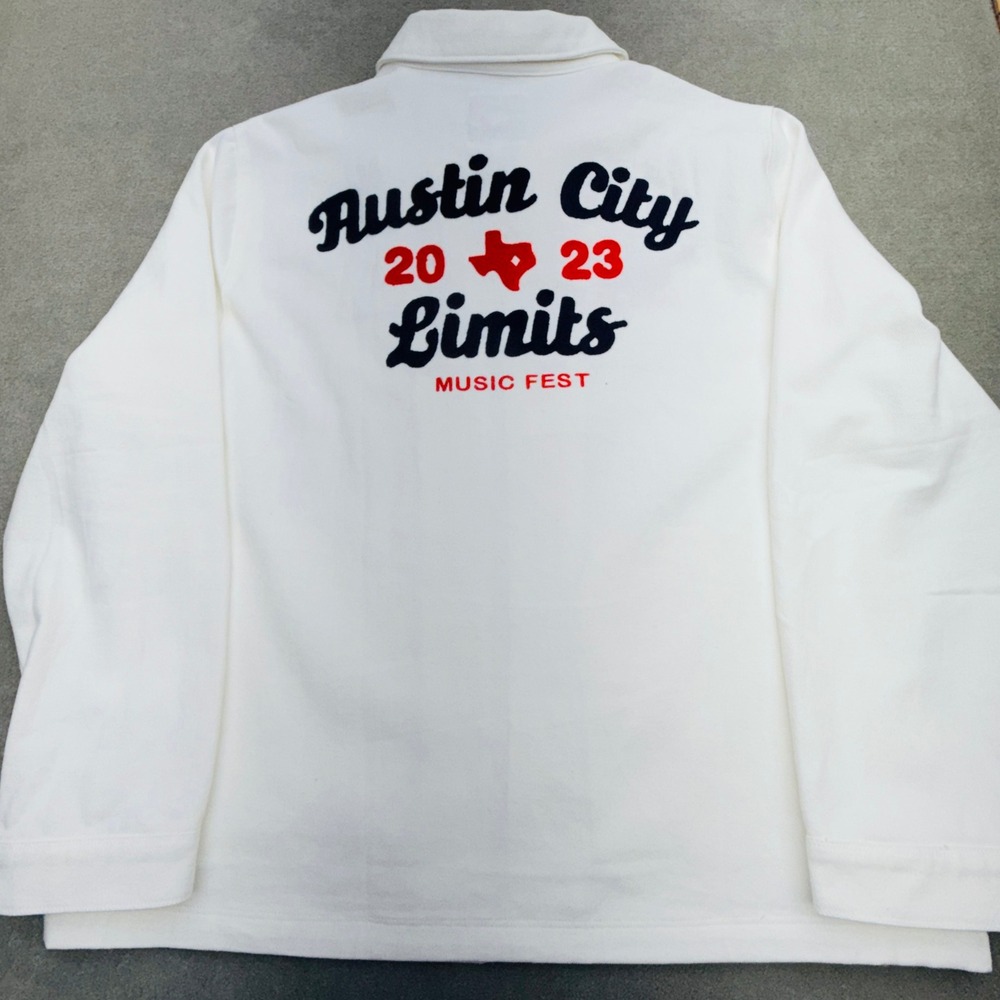 Austin City Limits Music Fest 2023 Jacket Mens XXL White Zip Up ACL Embroidery